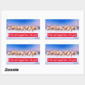 Sticker Rectangulaire Cochons de rennes (Feuille)