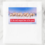 Sticker Rectangulaire Cochons de rennes (Sac)