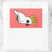 Sticker Rectangulaire Cockatoo à crête de soufre Birdorable (Sac)