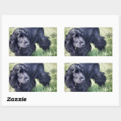 Sticker Rectangulaire Cocker Spaniel Puppy (Feuille)