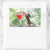 Sticker Rectangulaire Cocktail d'écureuil (Sac)