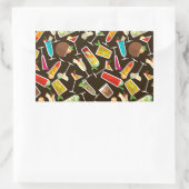 Sticker Rectangulaire cocktail motif et long drink, bar à cocktails (Sac)