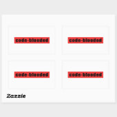 Sticker Rectangulaire Code (Feuille)