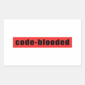 Sticker Rectangulaire Code (Devant)