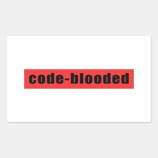 Sticker Rectangulaire Code (Devant)