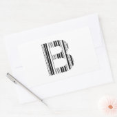 Sticker Rectangulaire CODE À BARRES DE LA LETTRE B Modèle de code-barres (Enveloppe)