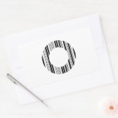 Sticker Rectangulaire CODE À BARRES DE LA LETTRE O Premier motif de code (Enveloppe)