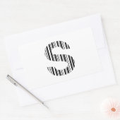 Sticker Rectangulaire CODE À BARRES DE LA LETTRE S Premier motif de code (Enveloppe)