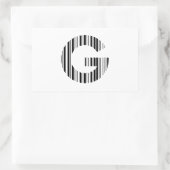 Sticker Rectangulaire Code barre de la lettre G Premier code barre de l' (Sac)