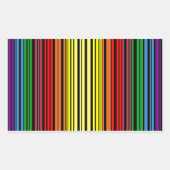 Sticker Rectangulaire Code barre de l'arc-en-ciel (Devant)