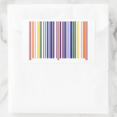 Sticker Rectangulaire Code barre double arc-en-ciel (Sac)