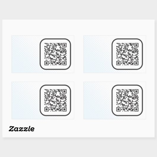 Sticker Rectangulaire Code barre QR numérisable (Feuille)