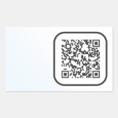 Sticker Rectangulaire Code barre QR numérisable (Devant)