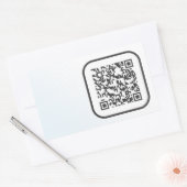 Sticker Rectangulaire Code barre QR numérisable (Enveloppe)