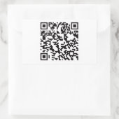 Sticker Rectangulaire Code barre QR numérisable (Sac)