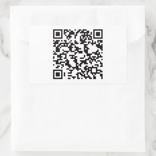 Sticker Rectangulaire Code barre QR numérisable (Sac)