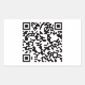 Sticker Rectangulaire Code barre QR numérisable (Devant)