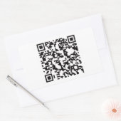 Sticker Rectangulaire Code barre QR numérisable (Enveloppe)