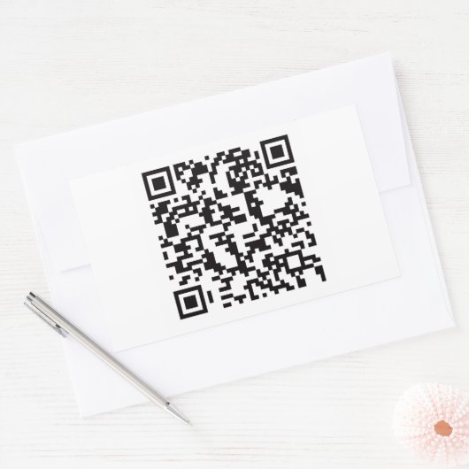 Sticker Rectangulaire Code barre QR numérisable (Enveloppe)