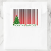 Sticker Rectangulaire Code-barres MERRY XMAS (Sac)