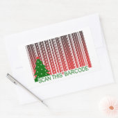 Sticker Rectangulaire Code-barres MERRY XMAS (Enveloppe)