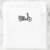 Sticker Rectangulaire Code-barres scooter Design de motif de code-barres (Sac)