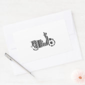 Sticker Rectangulaire Code-barres scooter Design de motif de code-barres (Enveloppe)