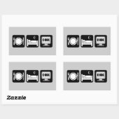 Sticker Rectangulaire code de sommeil (Feuille)