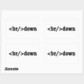 Sticker Rectangulaire code HTML (Feuille)