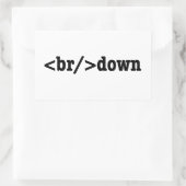Sticker Rectangulaire code HTML (Sac)