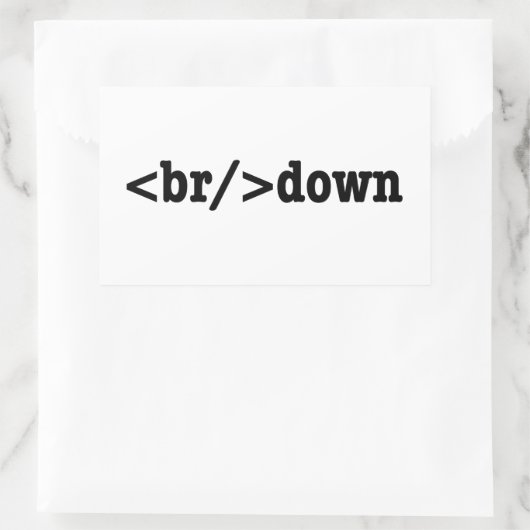 Sticker Rectangulaire code HTML (Sac)