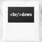 Sticker Rectangulaire code HTML (Sac)