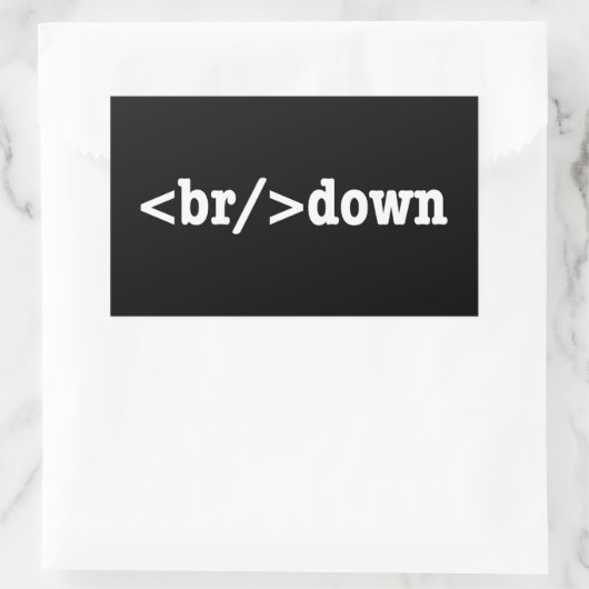 Sticker Rectangulaire code HTML (Sac)
