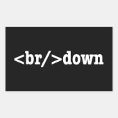 Sticker Rectangulaire code HTML (Devant)