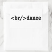 Sticker Rectangulaire code HTML de rupture (Sac)