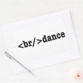 Sticker Rectangulaire code HTML de rupture (Enveloppe)