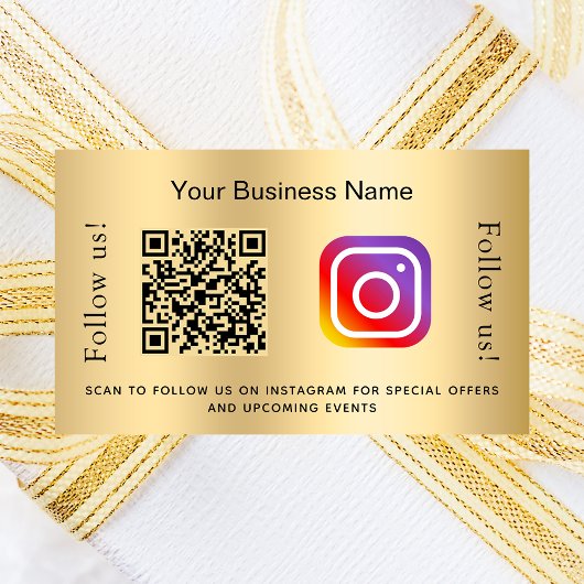 Sticker Rectangulaire Code qr affaires or instagram