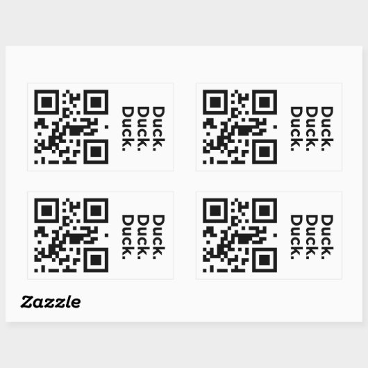 Sticker Rectangulaire Code QR inutile : Canard (Feuille)