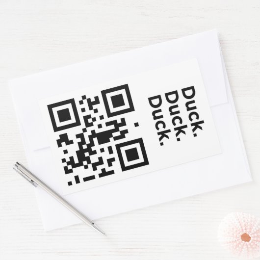 Sticker Rectangulaire Code QR inutile : Canard (Enveloppe)
