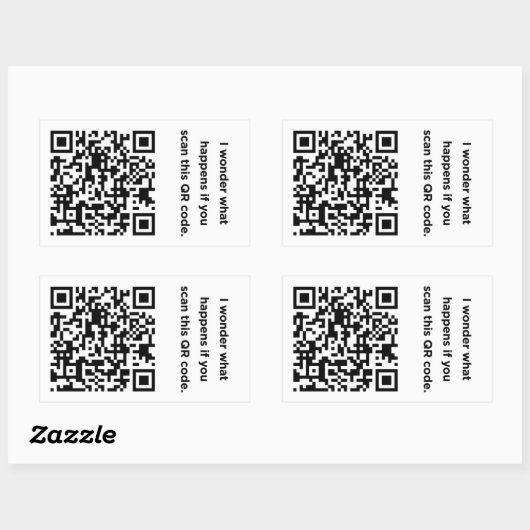 Sticker Rectangulaire Code QR inutile : Merveilleux (Feuille)