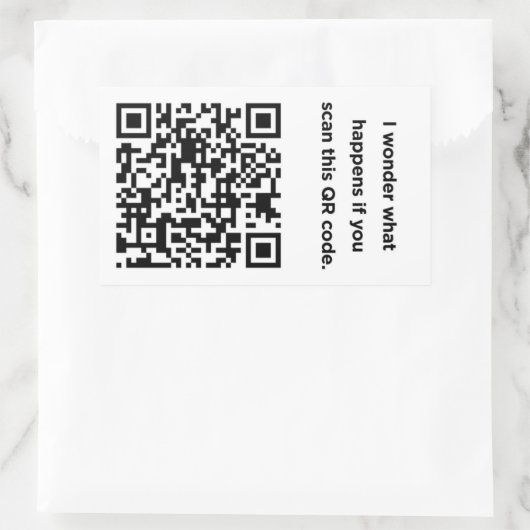 Sticker Rectangulaire Code QR inutile : Merveilleux (Sac)