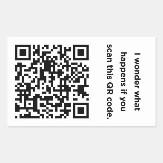 Sticker Rectangulaire Code QR inutile : Merveilleux (Devant)