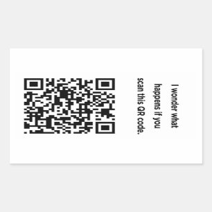 Sticker Rectangulaire Code QR inutile : Merveilleux