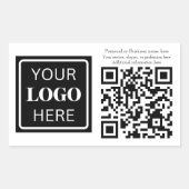 Sticker Rectangulaire Code QR Logo Basic Business (Devant)