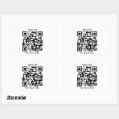 Sticker Rectangulaire Code QR personnalisé (Feuille)