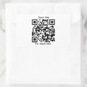 Sticker Rectangulaire Code QR personnalisé (Sac)