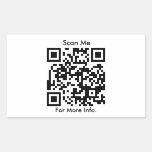 Sticker Rectangulaire Code QR personnalisé