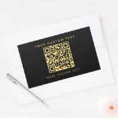 Sticker Rectangulaire Code QR professionnel personnalisé Modèle noir et (Enveloppe)