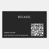 Sticker Rectangulaire Code QR professionnel Promotionnel (Devant)