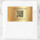 Sticker Rectangulaire Code QR scannable Texte personnalisé Élégant Faux (Sac)